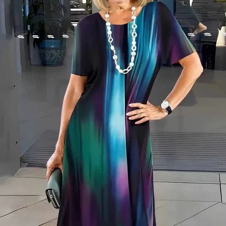 Amarisa - Plissierte Robe mit Farbblöcken und elegantem Falten-Design