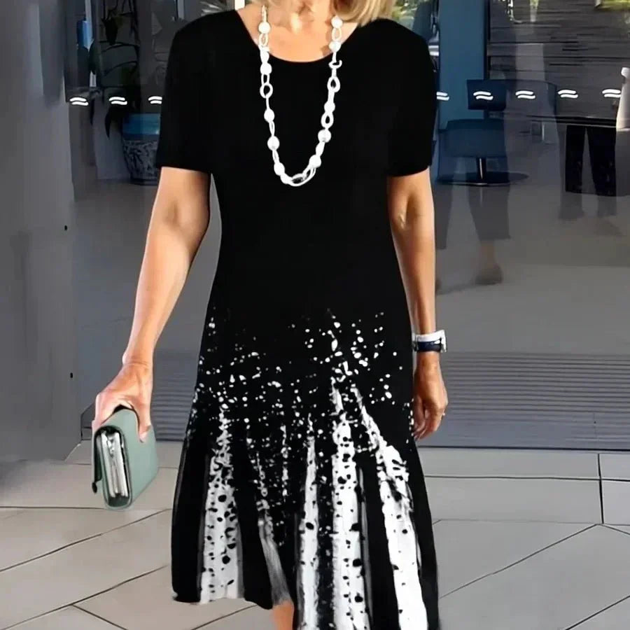 Amarisa - Plissierte Robe mit Farbblöcken und elegantem Falten-Design