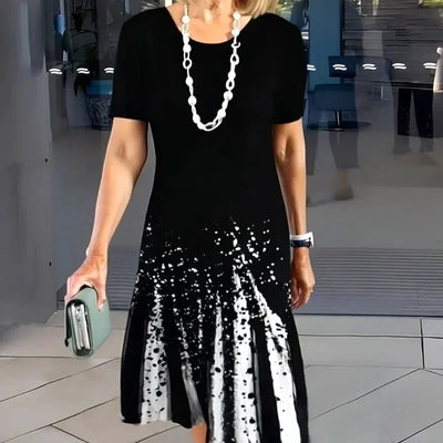 Amarisa - Plissierte Robe mit Farbblöcken und elegantem Falten-Design