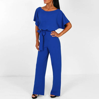 Kaisha - Moderner Weites Bein Gürtel Jumpsuit
