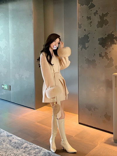 Aurelia - Warmer Wollmantel, elegante Damenbekleidung