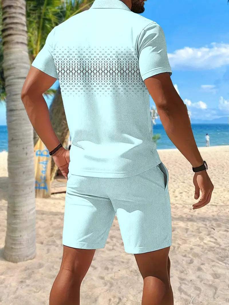 Zackary – Sommer Liches kurzärmliges Zweiteiler Set