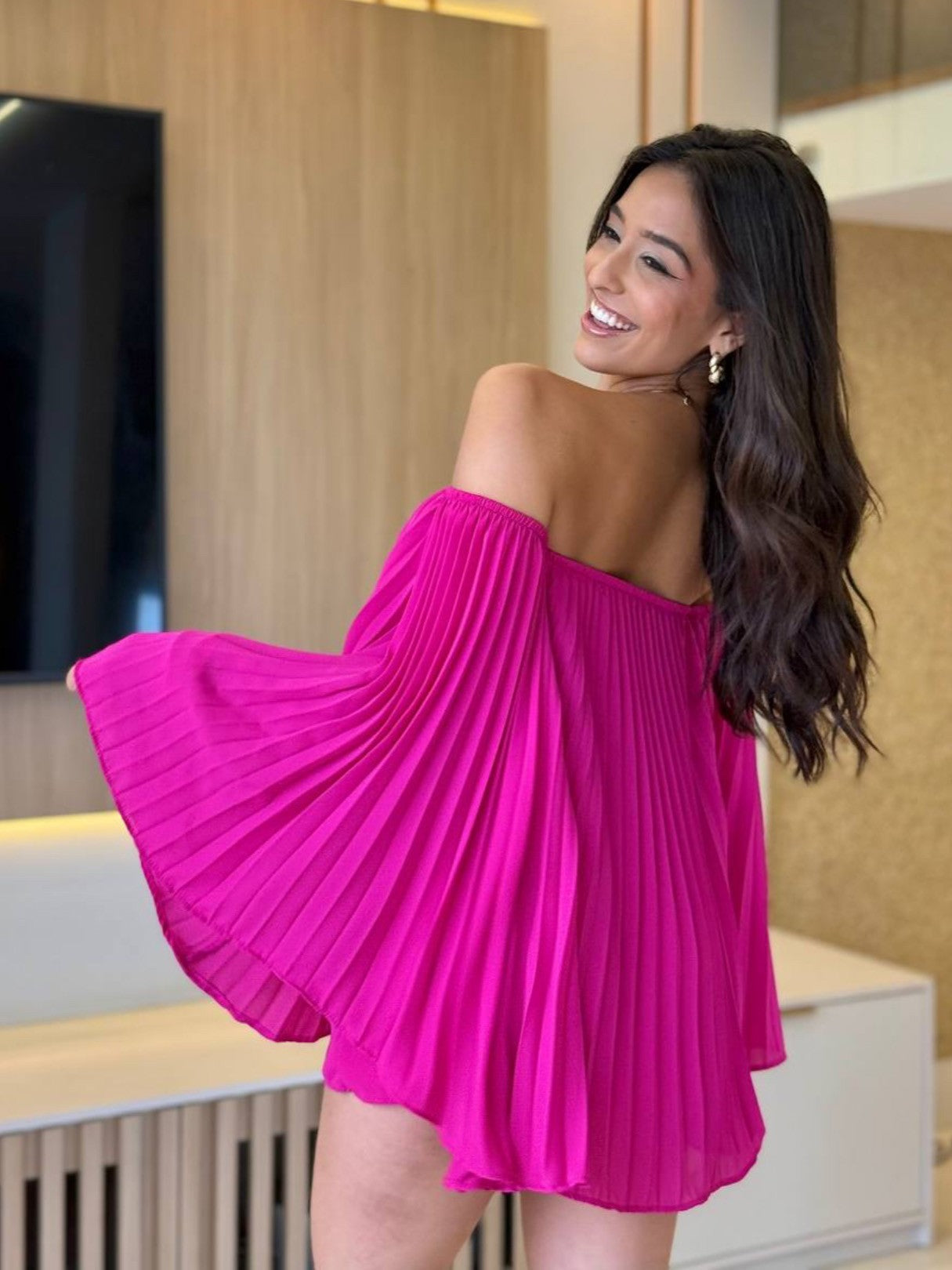 Marjorie | Plissiertes Bandeau-Shorts-Set