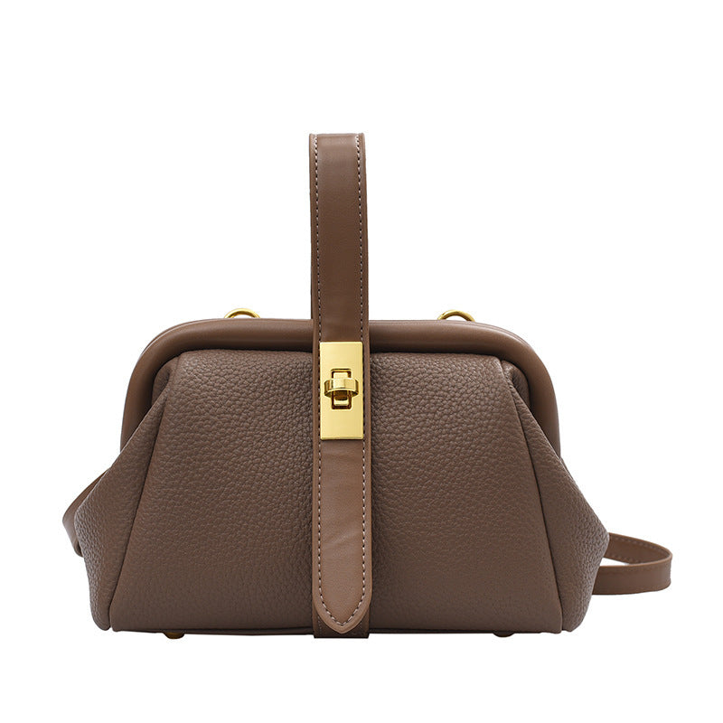 Vivienne - Schlichte PU-Schultertasche, trendige Tasche