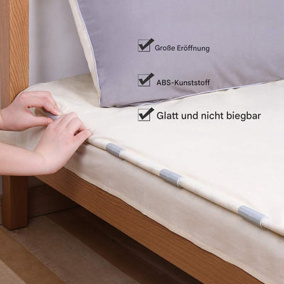 Bettbefestigung™ Verhindert das Verrutschen von Laken