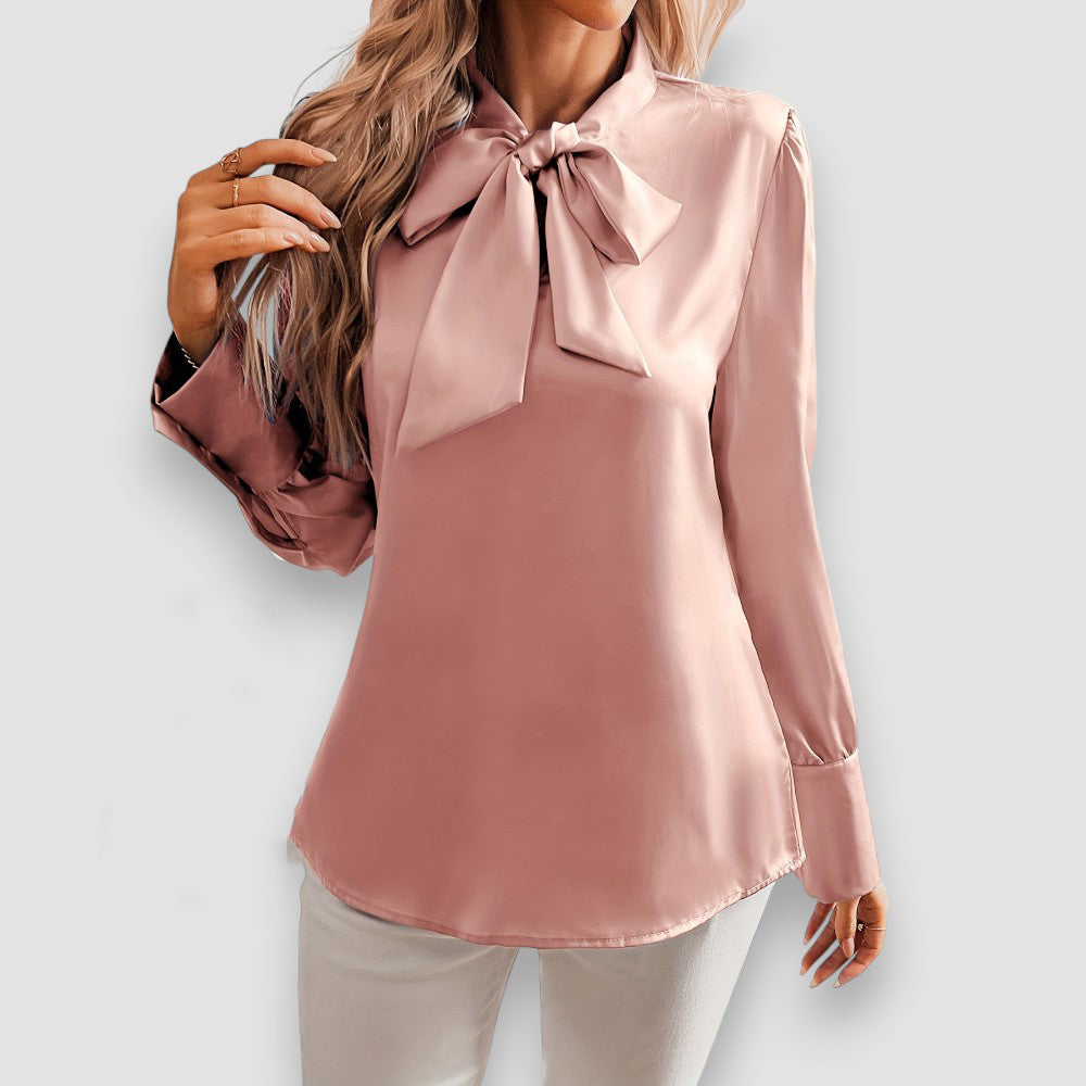 Lilly | Bluse mit Krawattenausschnitt