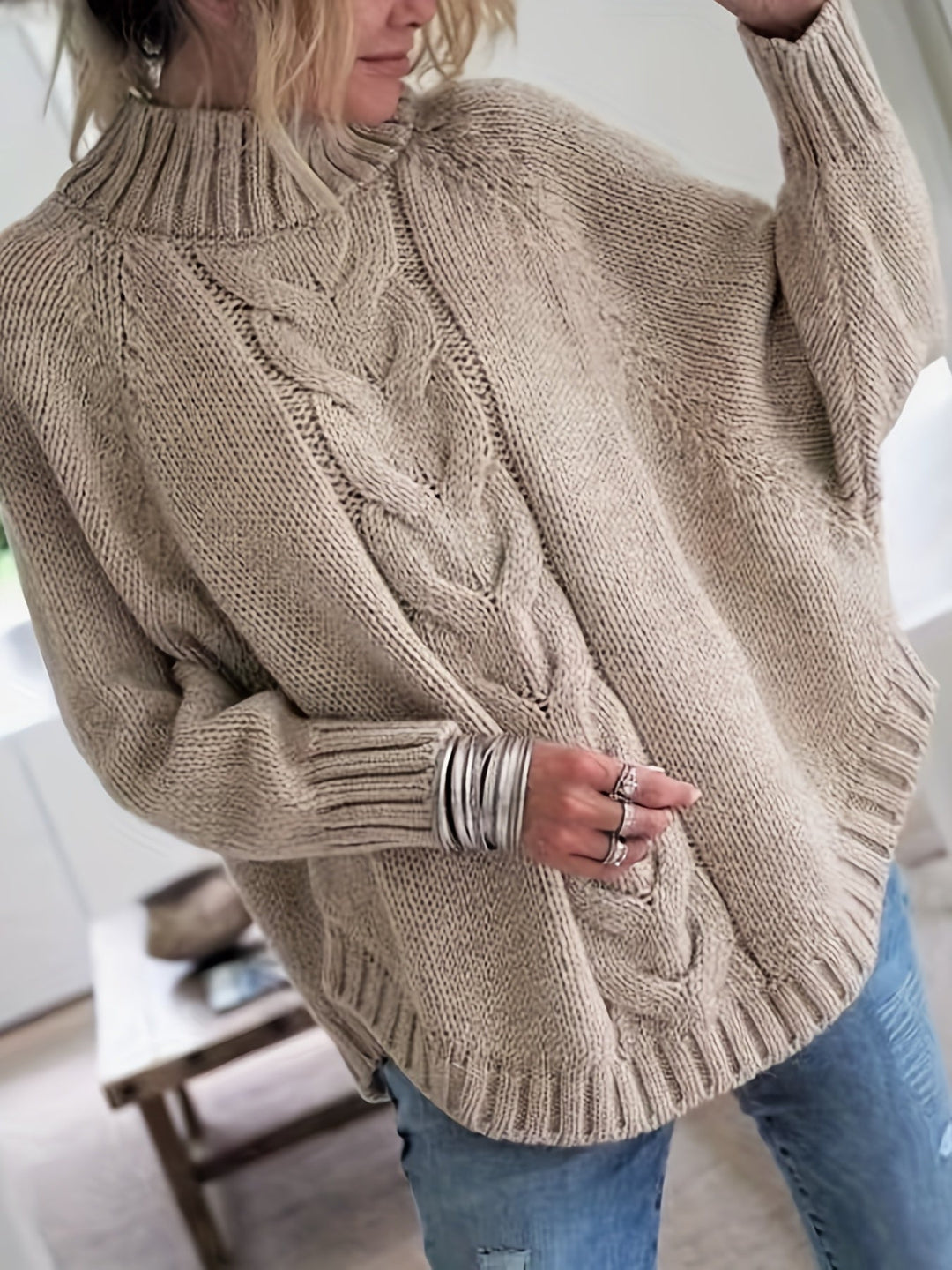 Zopfmuster-Pullover – Mühelose Wärme mit schicker Eleganz