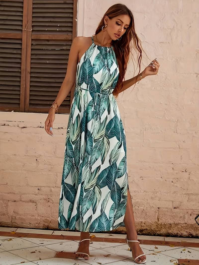 Nova - Ärmelloses Midi Kleid mit Schlitz