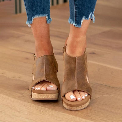 Orthopädische Ledersandalen mit extra Halt für Frauen