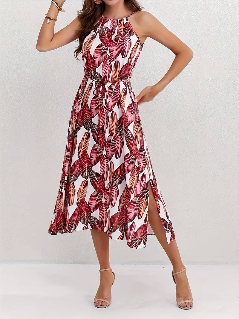 Nova - Ärmelloses Midi Kleid mit Schlitz
