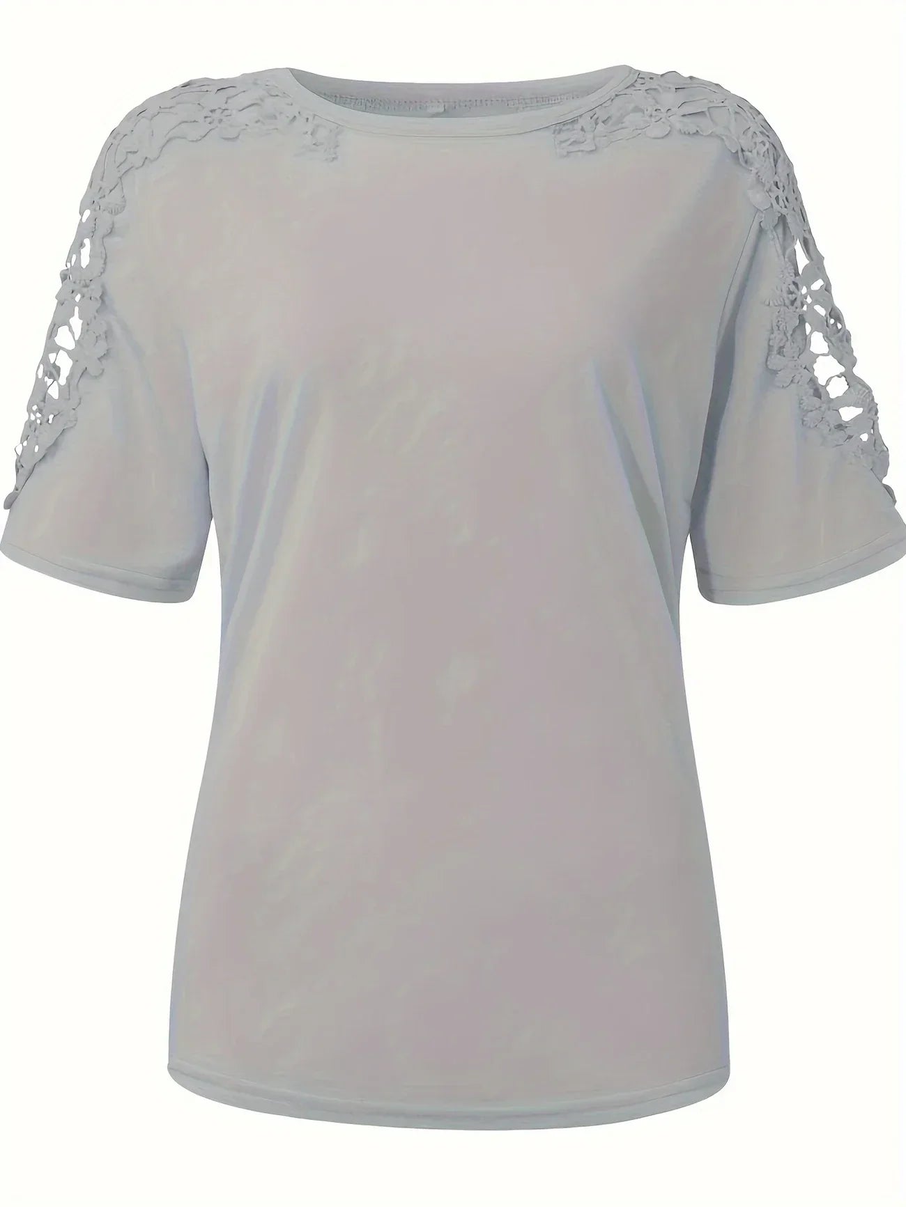Addison | Elegantes Sommer Kurzarm-T-Shirt mit Spitze