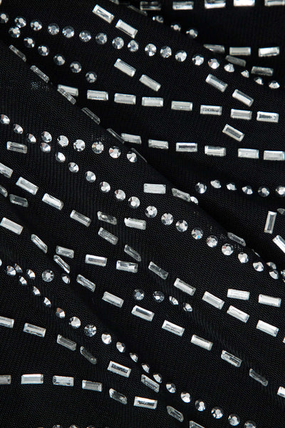 Celeste | Strassverziertes Mesh-Minikleid – Glitzernder Glamour für unvergessliche Nächte