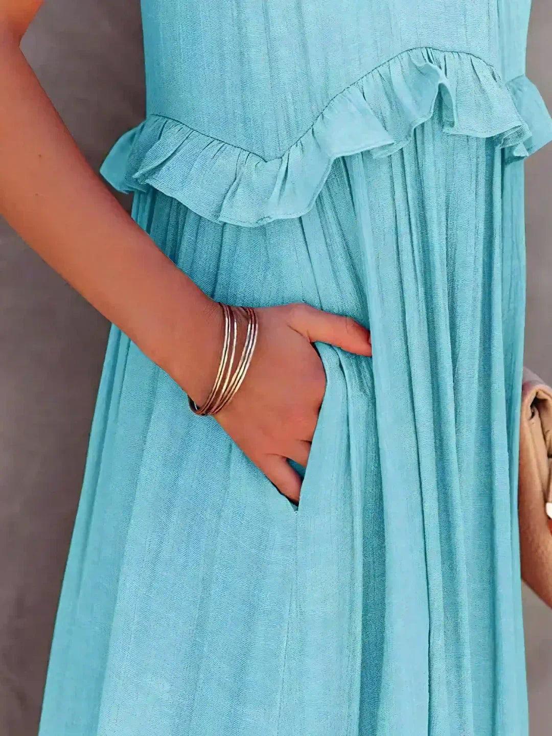 Charlize™ - Maxikleid mit Nackenträger und Taschen
