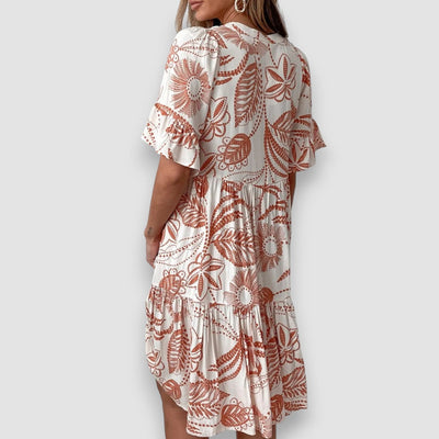 Mia | Bedrucktes Minikleid mit halbem Ärmel