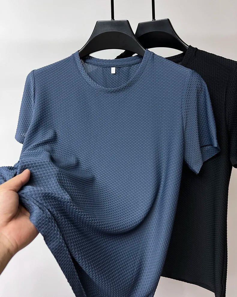 Cajus – Seiden T-Shirt Slim Fit Luxus Basic