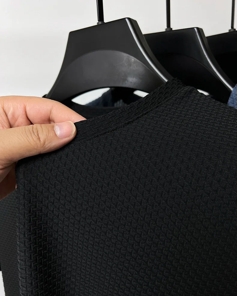 Cajus – Seiden T-Shirt Slim Fit Luxus Basic