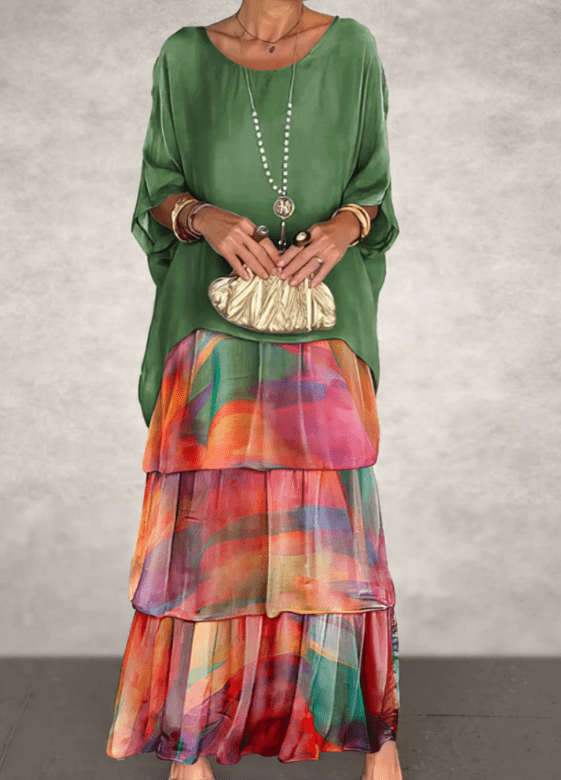 Calia - Lockeres Maxikleid mit Rundhalsausschnitt