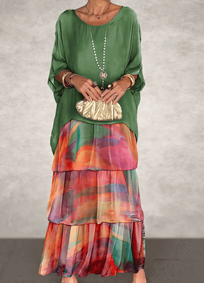 Calia - Lockeres Maxikleid mit Rundhalsausschnitt