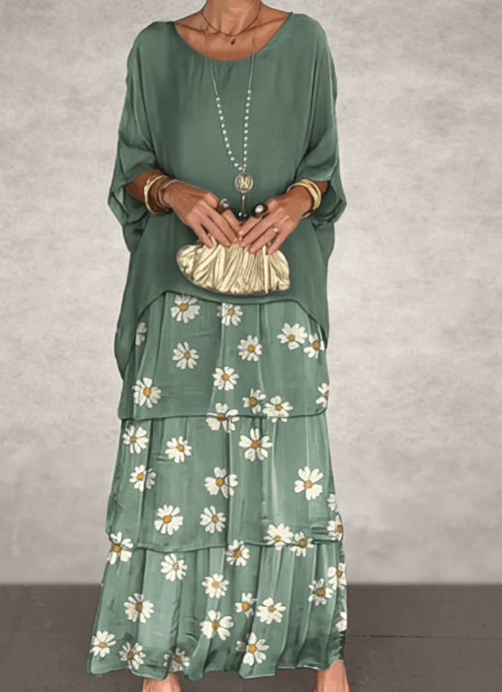 Calia - Lockeres Maxikleid mit Rundhalsausschnitt