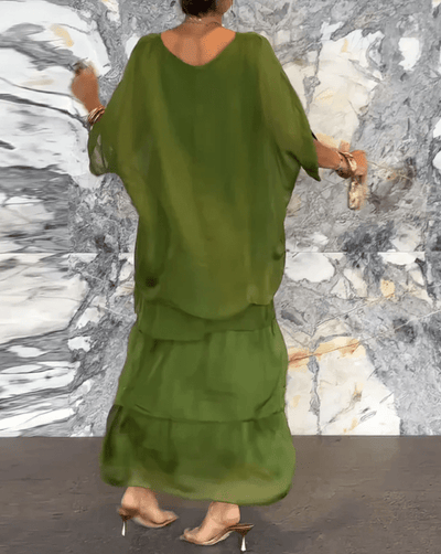 Calia - Lockeres Maxikleid mit Rundhalsausschnitt