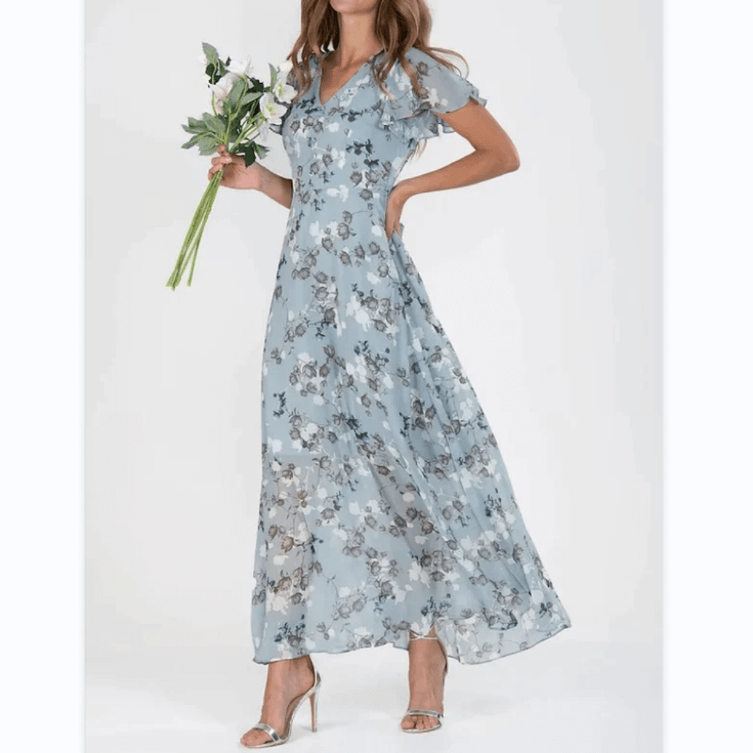 Cataleya – Elegantes Maxi Blumen Kleid