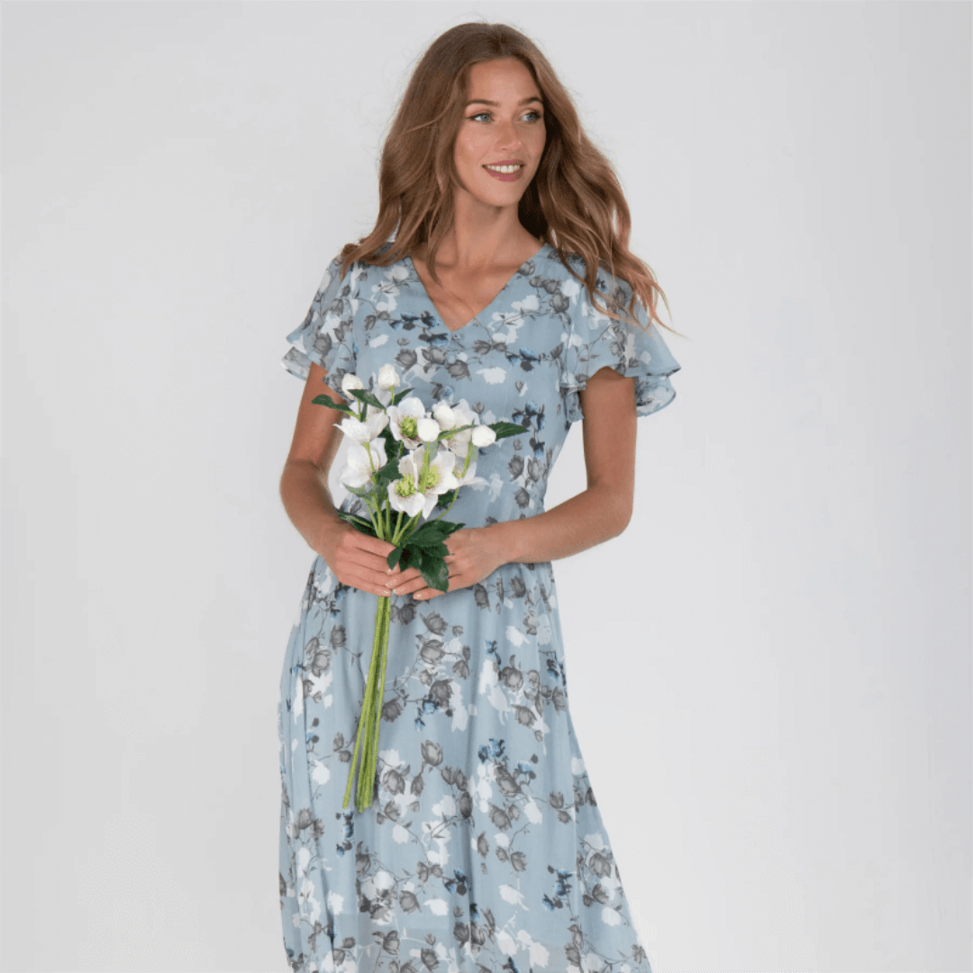 Cataleya – Elegantes Maxi Blumen Kleid