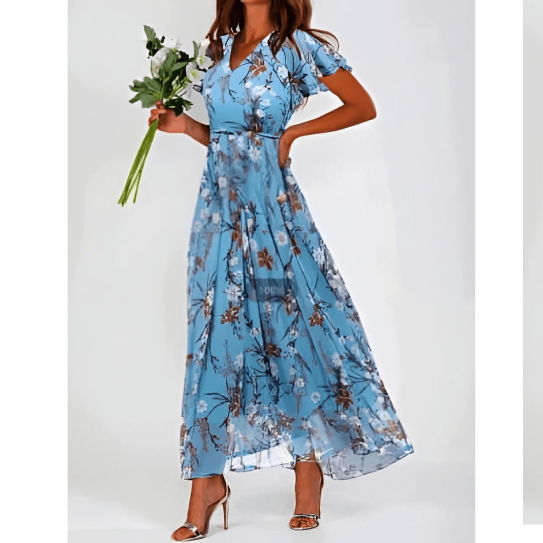 Cataleya – Elegantes Maxi Blumen Kleid