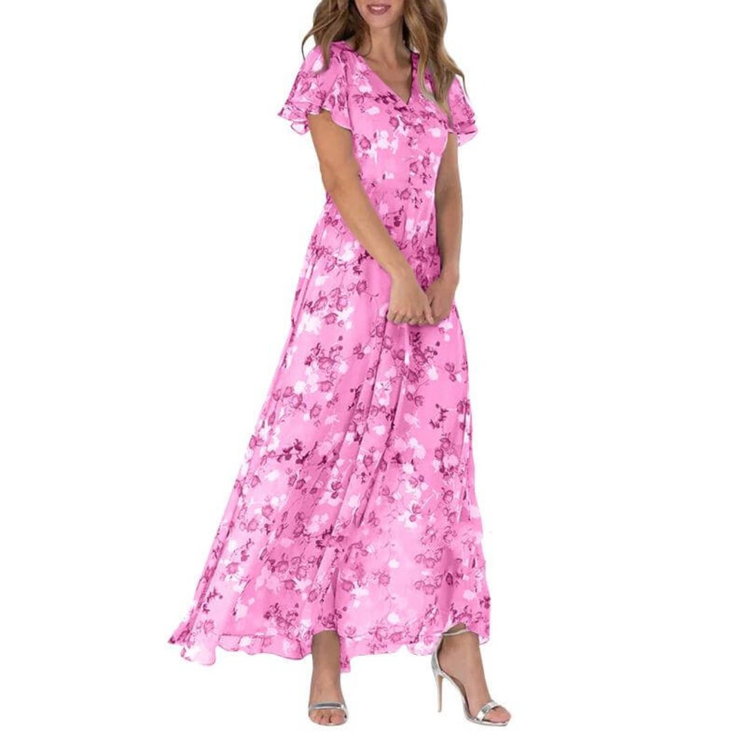 Cataleya – Elegantes Maxi Blumen Kleid