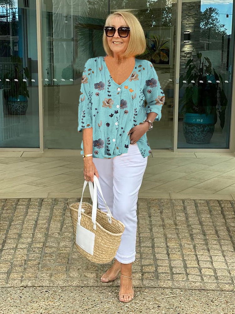 Braden | Langärmeliges Top mit Blumenmuster