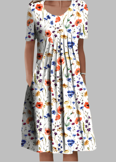 Celia - Elegantes handgefertigtes Kleid mit fließendem Schnitt