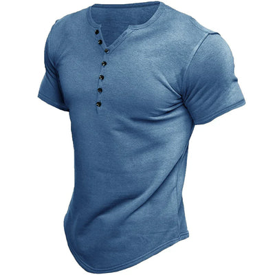 Chad™ - Stilvolles Henley-Shirt mit kurzen Ärmeln