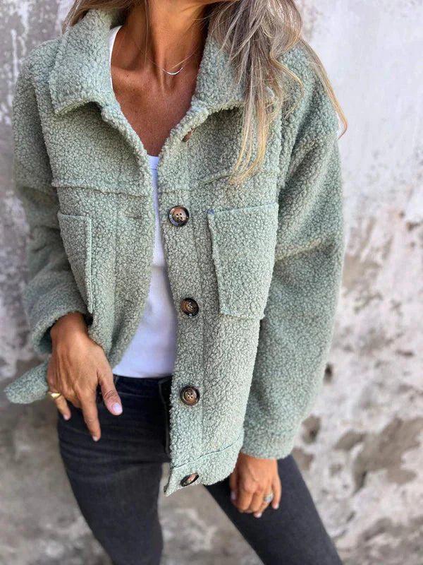 Cinzia - Kurze Wolljacke mit klassischem Revers