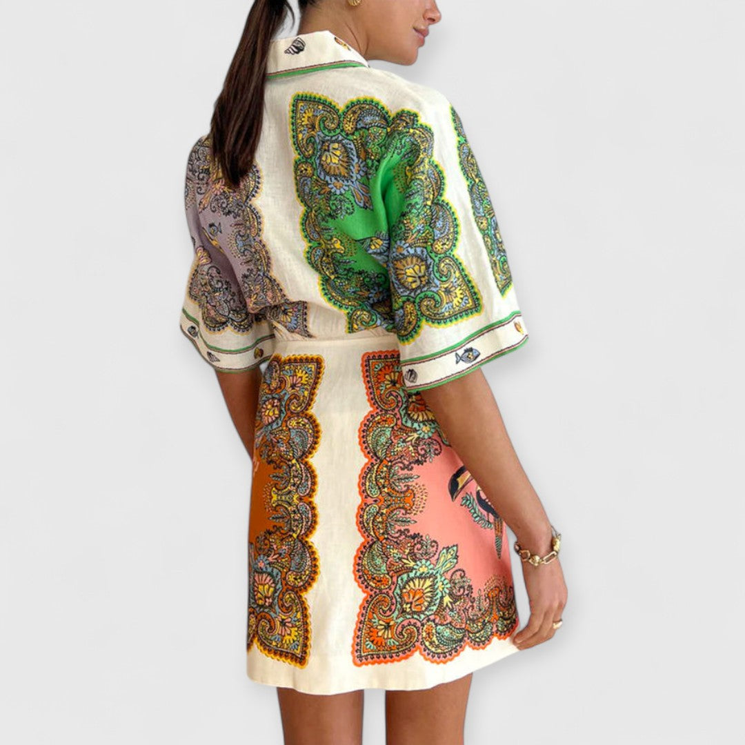 Greta | Bedrucktes Minikleid