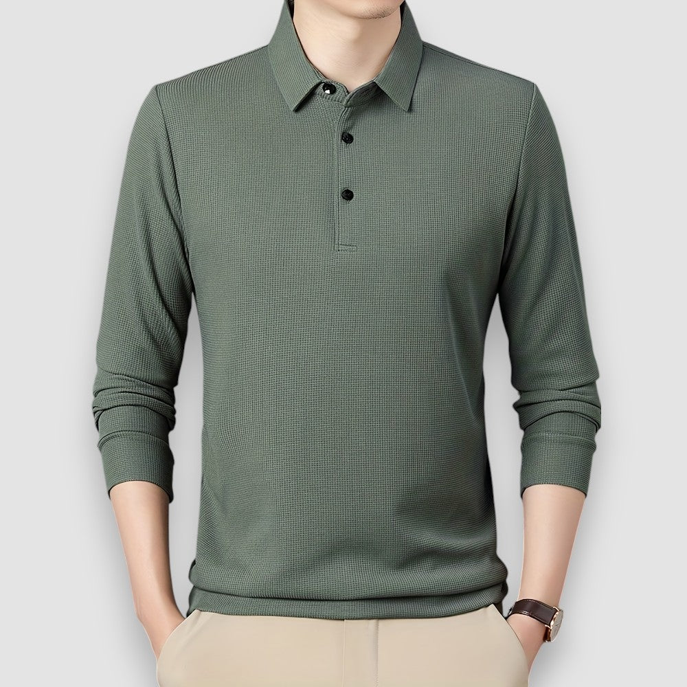 Zeno | Casual Long Sleeve Polo Shirt