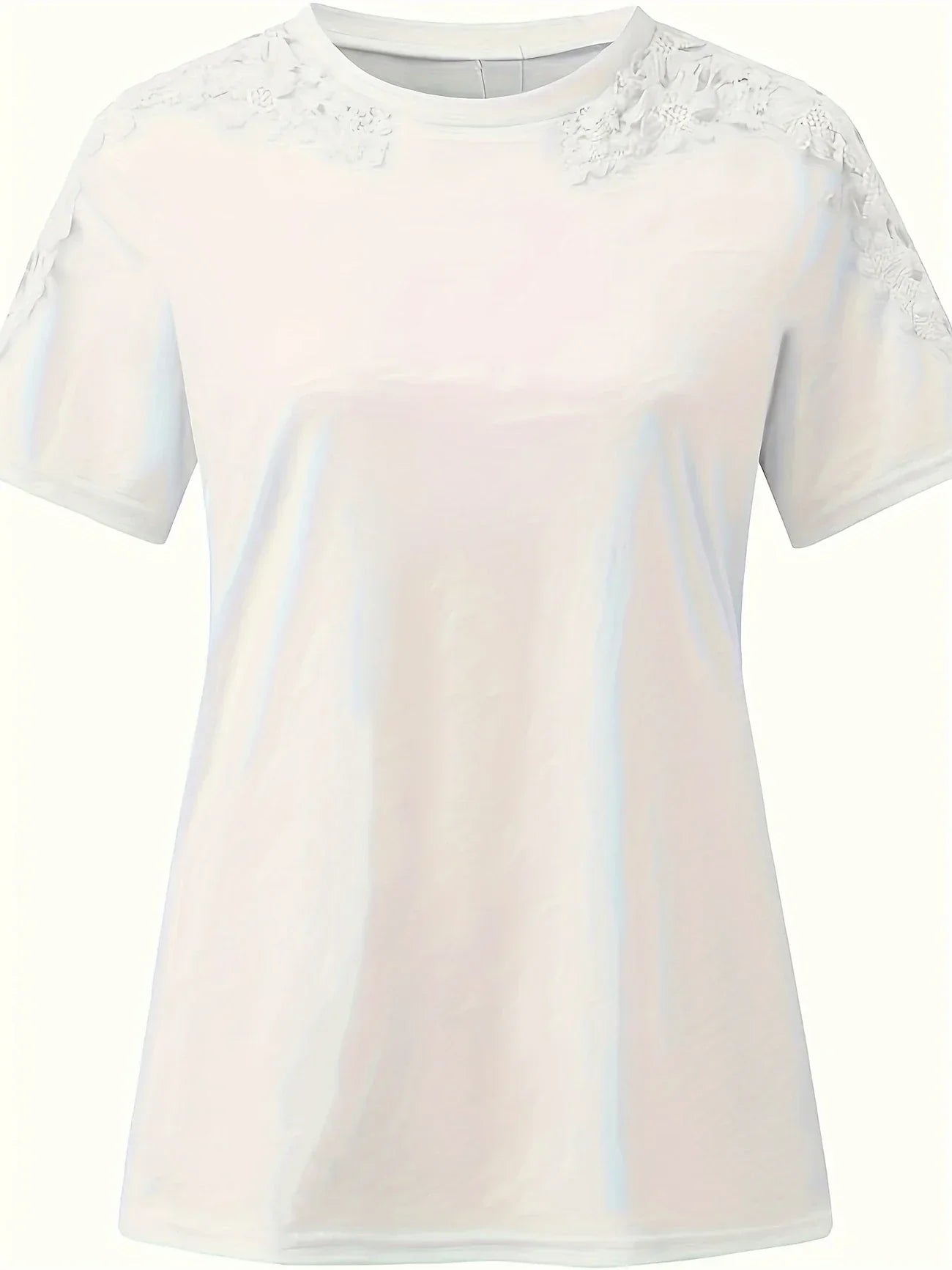 Addison | Elegantes Sommer Kurzarm-T-Shirt mit Spitze
