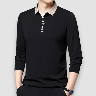 Enzo | Long Sleeve Business Polo Shirt