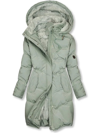 Damen Isolierte Winterjacke mit Kapuze und Taschen