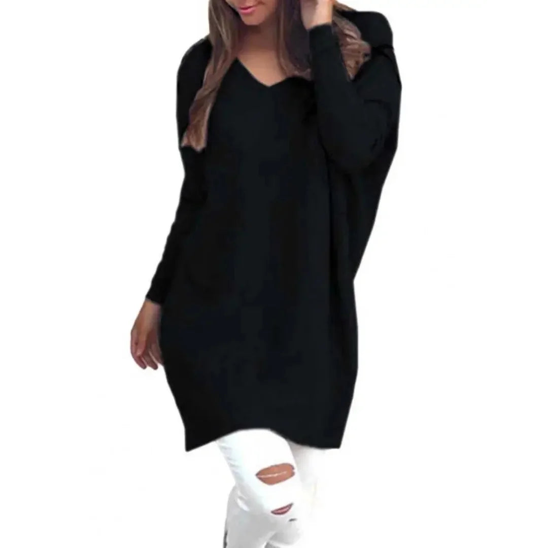 Damen Oversized V-Ausschnitt Pullover Casual Design