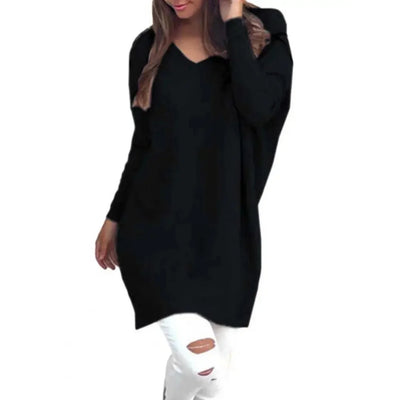 Damen Oversized V-Ausschnitt Pullover Casual Design