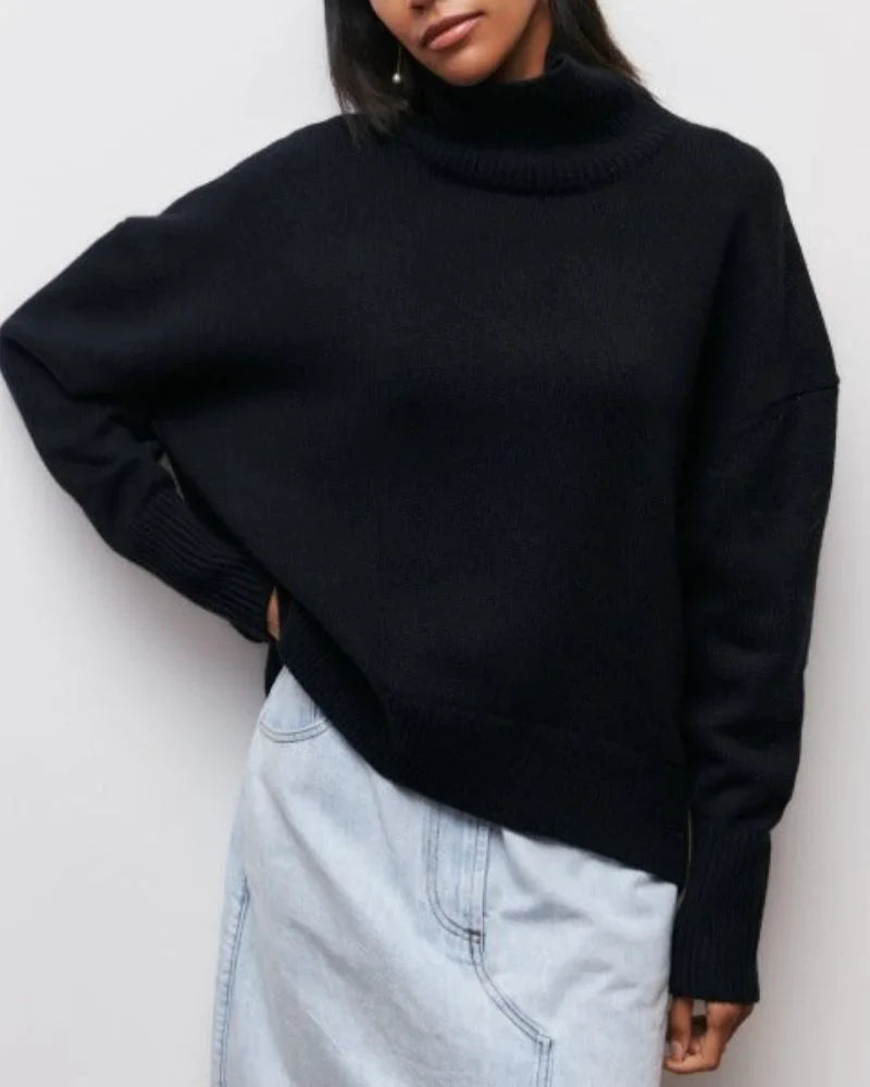 Damen Oversized Rollkragenpullover