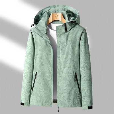 Regenjacke mit Kapuze für Damen mit Muster und Taschen