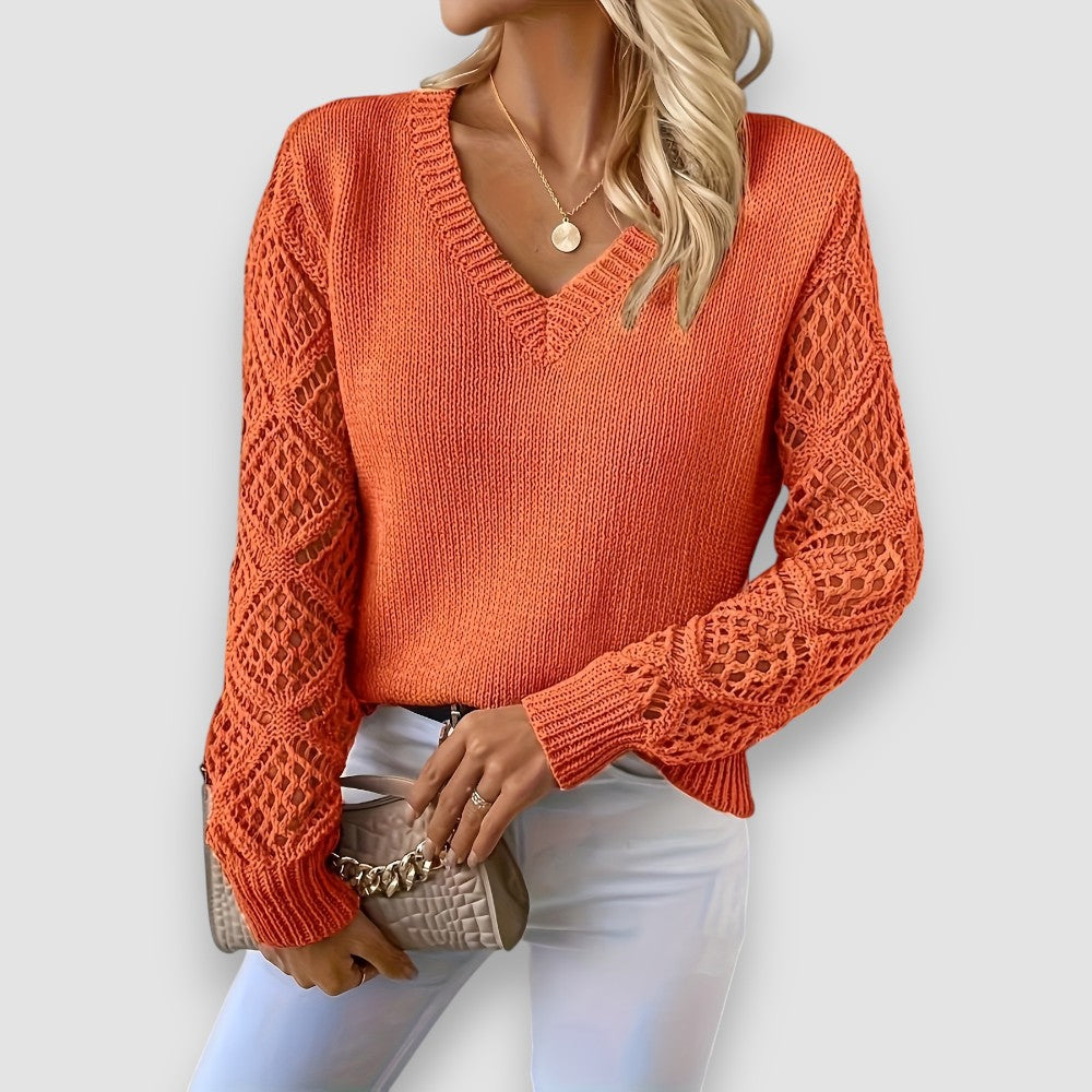 Lila | Langarm-Strickpullover