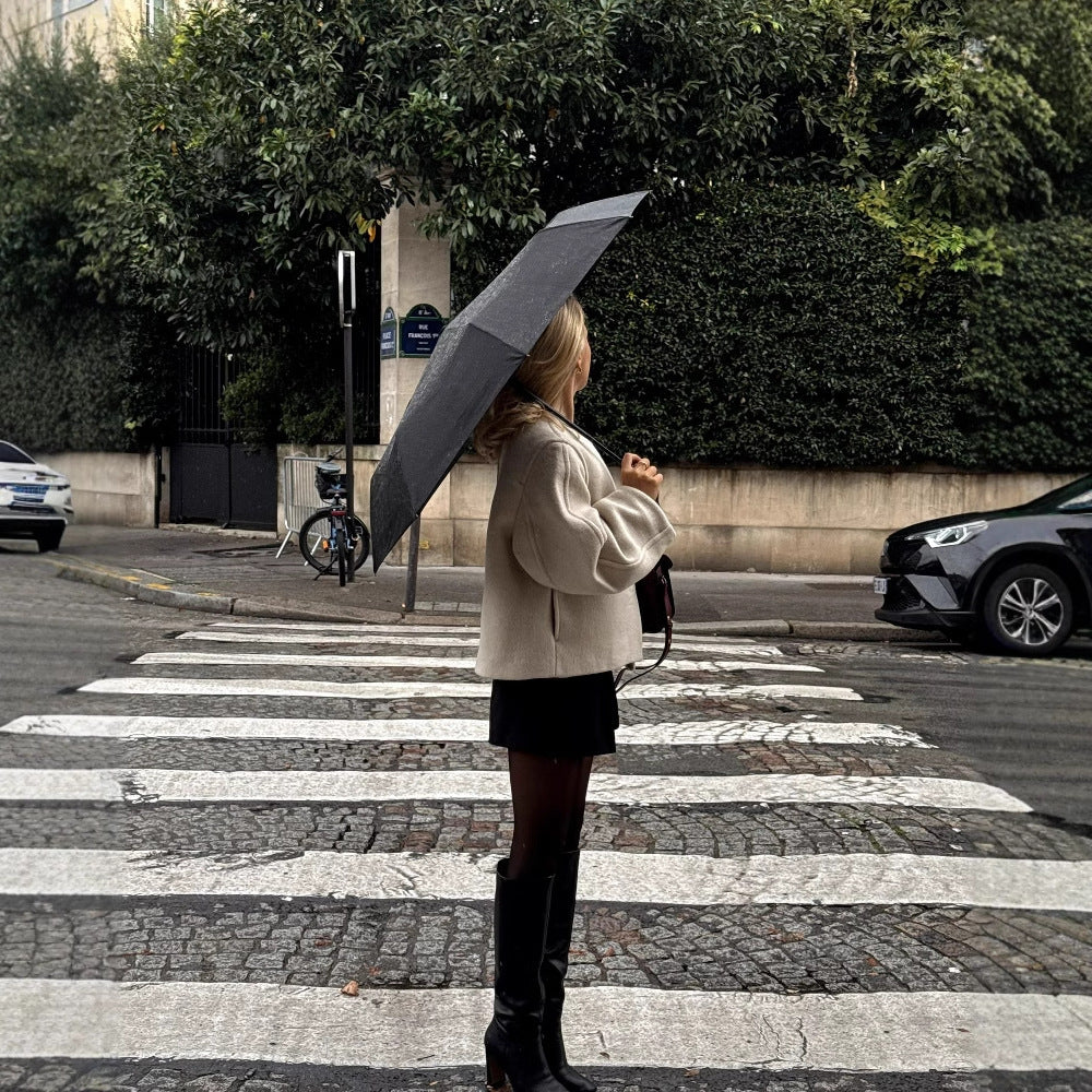 Delilah - Gesteppter Wollmantel, warmer Vierkantkragen