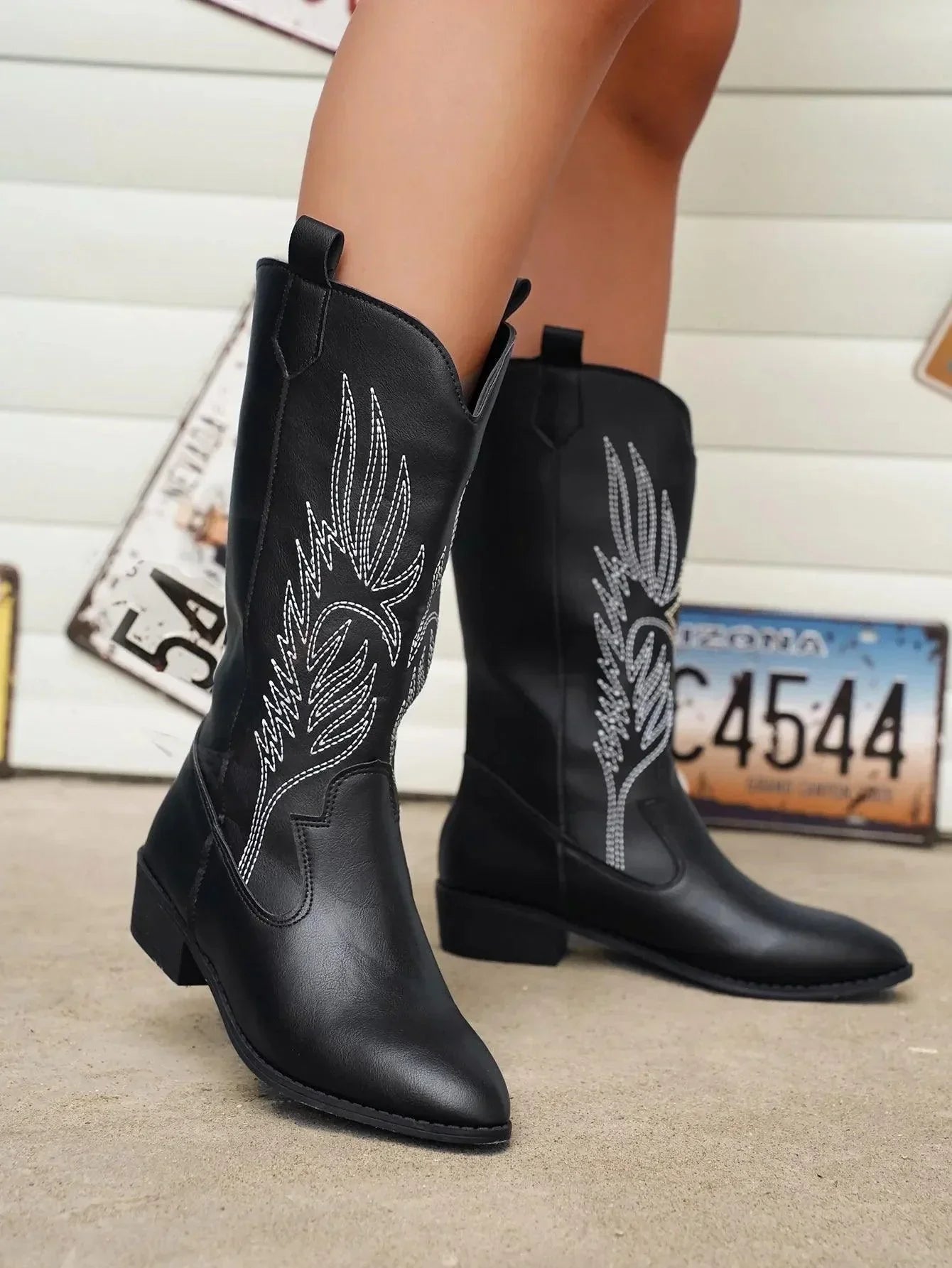 Damen Cowboystiefel Zum Hineinschlüpfen | Bequem