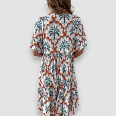 Mia | Bedrucktes Minikleid mit halbem Ärmel