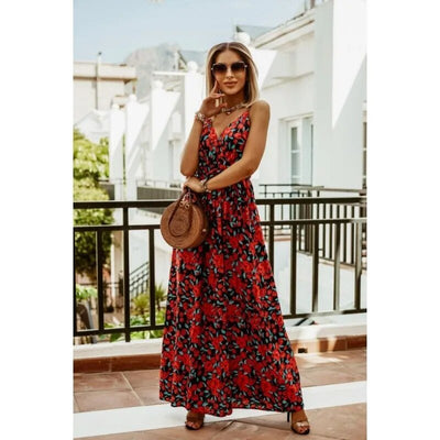 Boho Maxikleid mit Blumenmuster für den Sommer – Yara