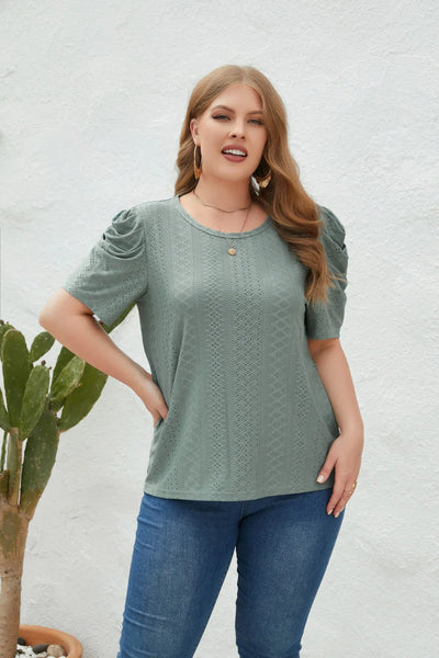 Cham - Plus Size Bluse Bequem Elegant