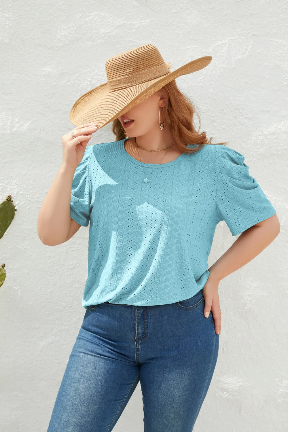 Cham - Plus Size Bluse Bequem Elegant