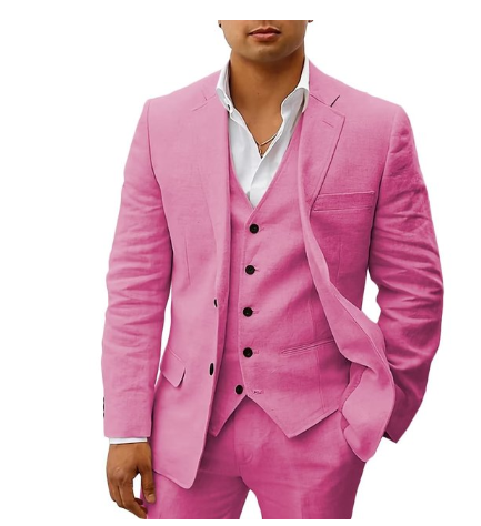 Eleganter dreiteiliger Herrenanzug - Sommerkleidung für Hochzeiten oder Feiern