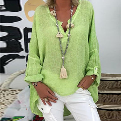 Natalia - Leinenbluse für Damen - Stilvoller Schnitt mit bequemer Passform